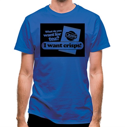 What Do You Want For Tea? I Want Crisps! classic fit.