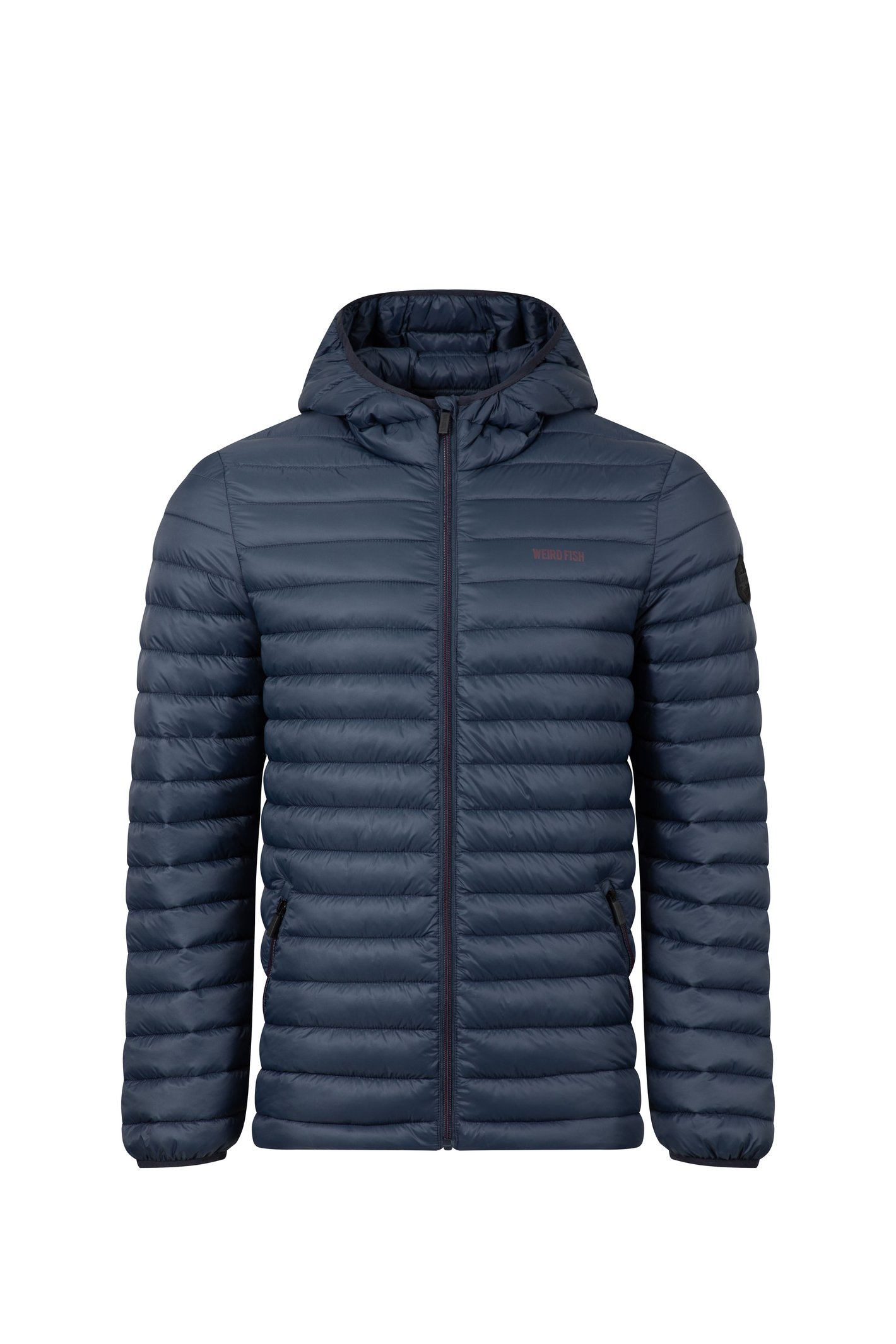 Weird Fish Flete Lightweight Showerproof Padded Hooded Jacket Navy Size 2XL