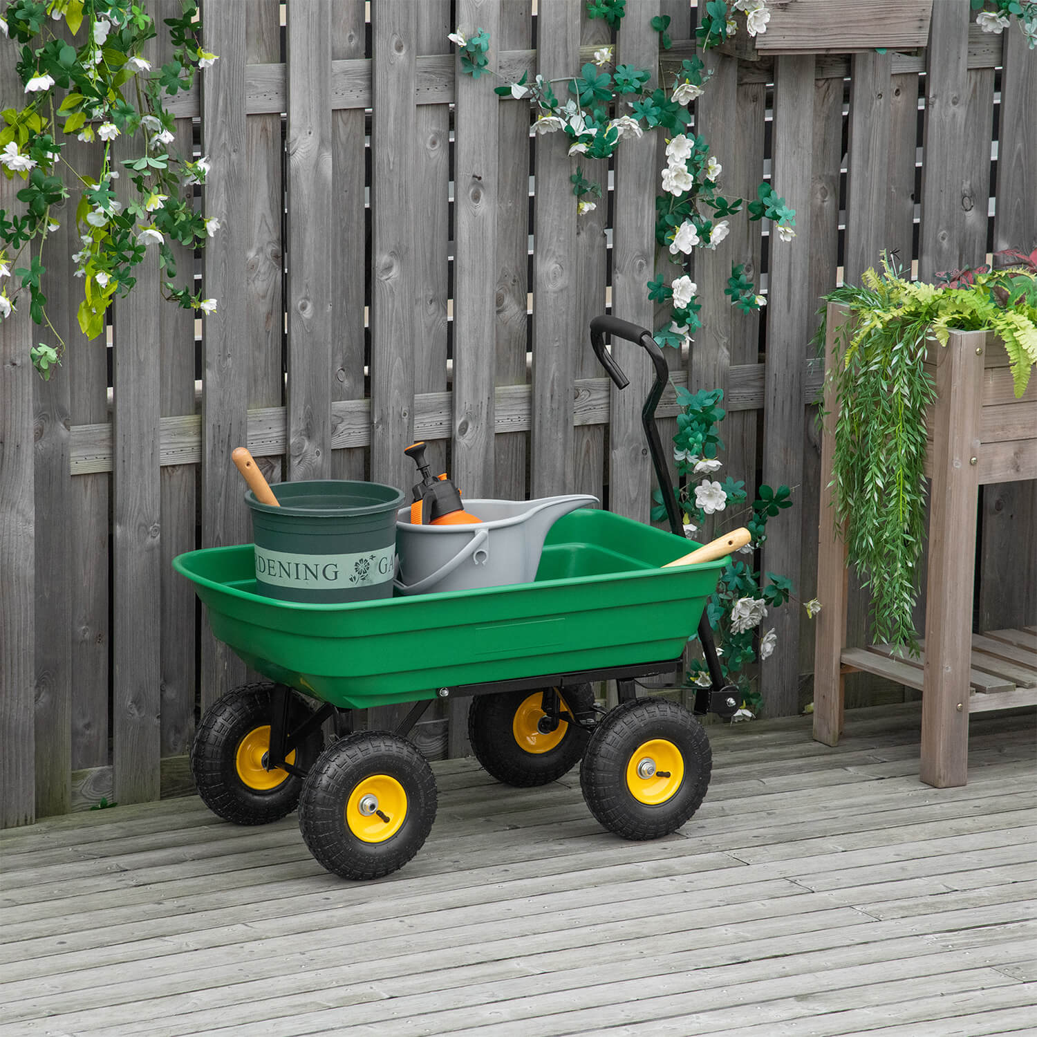 75L Garden Cart Trolley Truck