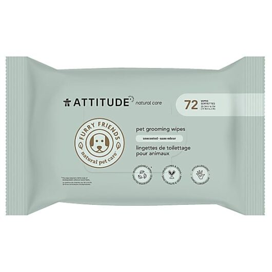 Attitude Furry Friends Deodorising Cleansing Wipes for Pets