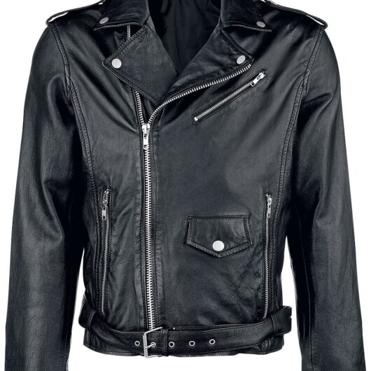 Classic Style Leather Jacket - XL to 5XL - for Men - black
