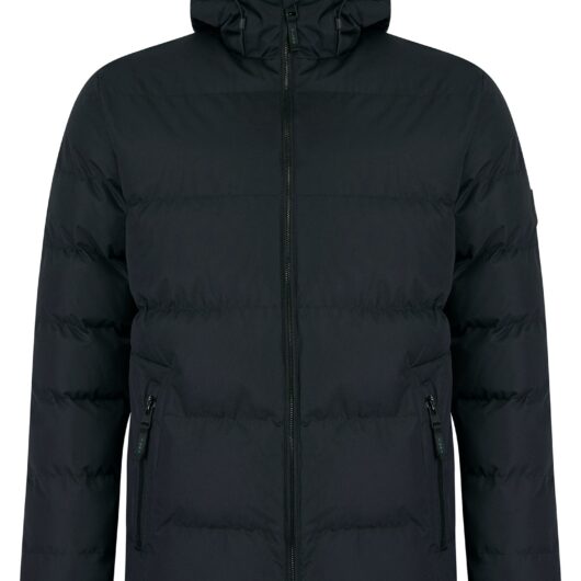 Coats / Jackets Takato Micro-Fleece Lined Quilted Puffer Jacket with Hood in Jet Black / XL - Tokyo Laundry