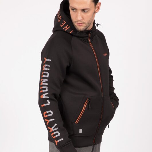 Hoodies / Sweatshirts Manitoba Zip Through Sports Hoodie in Black Active / S - Tokyo Laundry