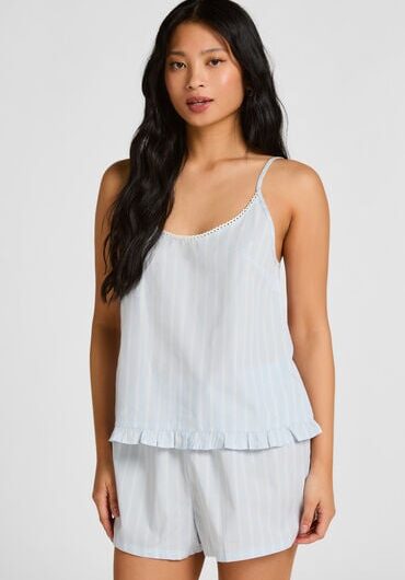 Hunkemöller Striped Short Cotton Blue