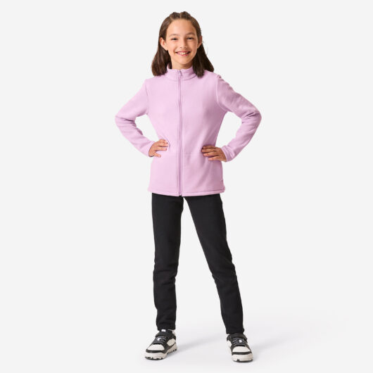 Kids Warm Zip-up Tracksuit - Purple/black