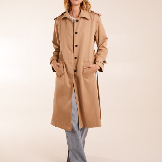 Longline Mac Coat - 10 / Camel