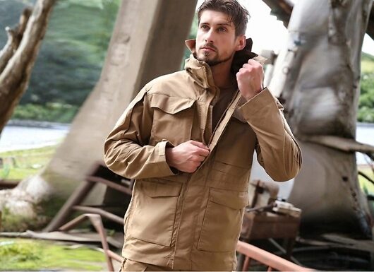 Men's Mid-Length Cargo Style Jacket - 6 Sizes!