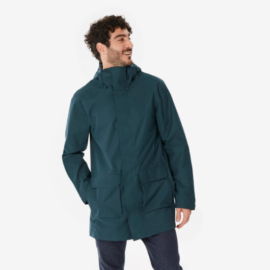 Men's Waterproof Hiking Jacket - Nh500 - Long Green