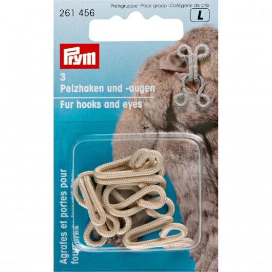 Prym Fur Coat Hooks Beige