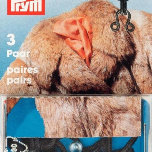 Prym Fur Coat Hooks Black