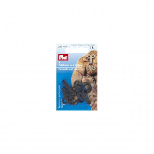 Prym Fur Coat Hooks Brown