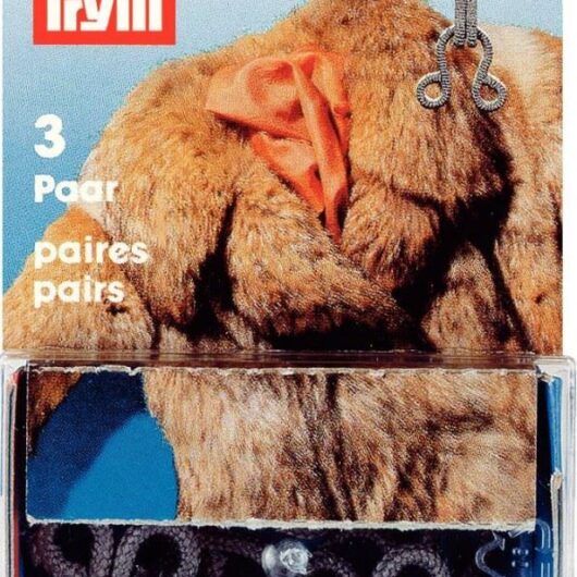 Prym Fur Coat Hooks Grey
