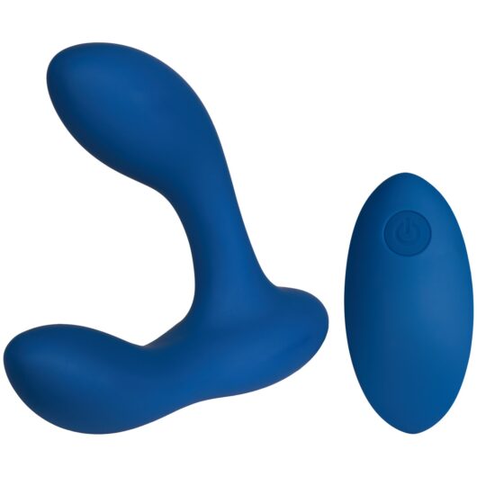 Sinful Comfort Business Blue Prostate Vibrator with Remote 4.3 Inch - Blue