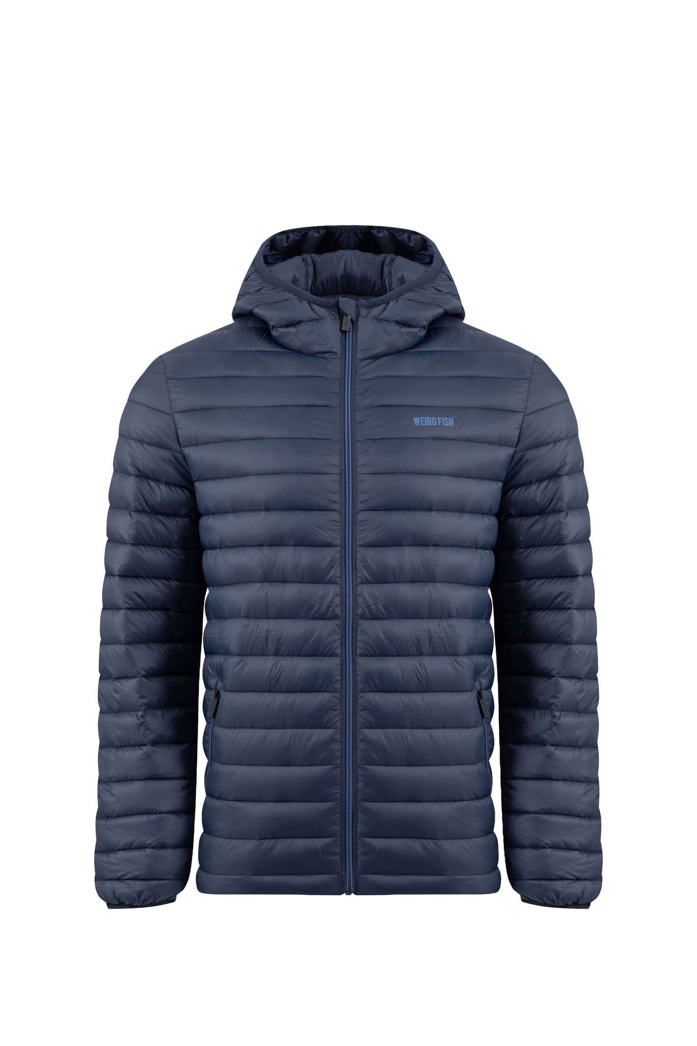 Weird Fish Flete Lightweight Showerproof Padded Hooded Jacket Navy Size 3XL